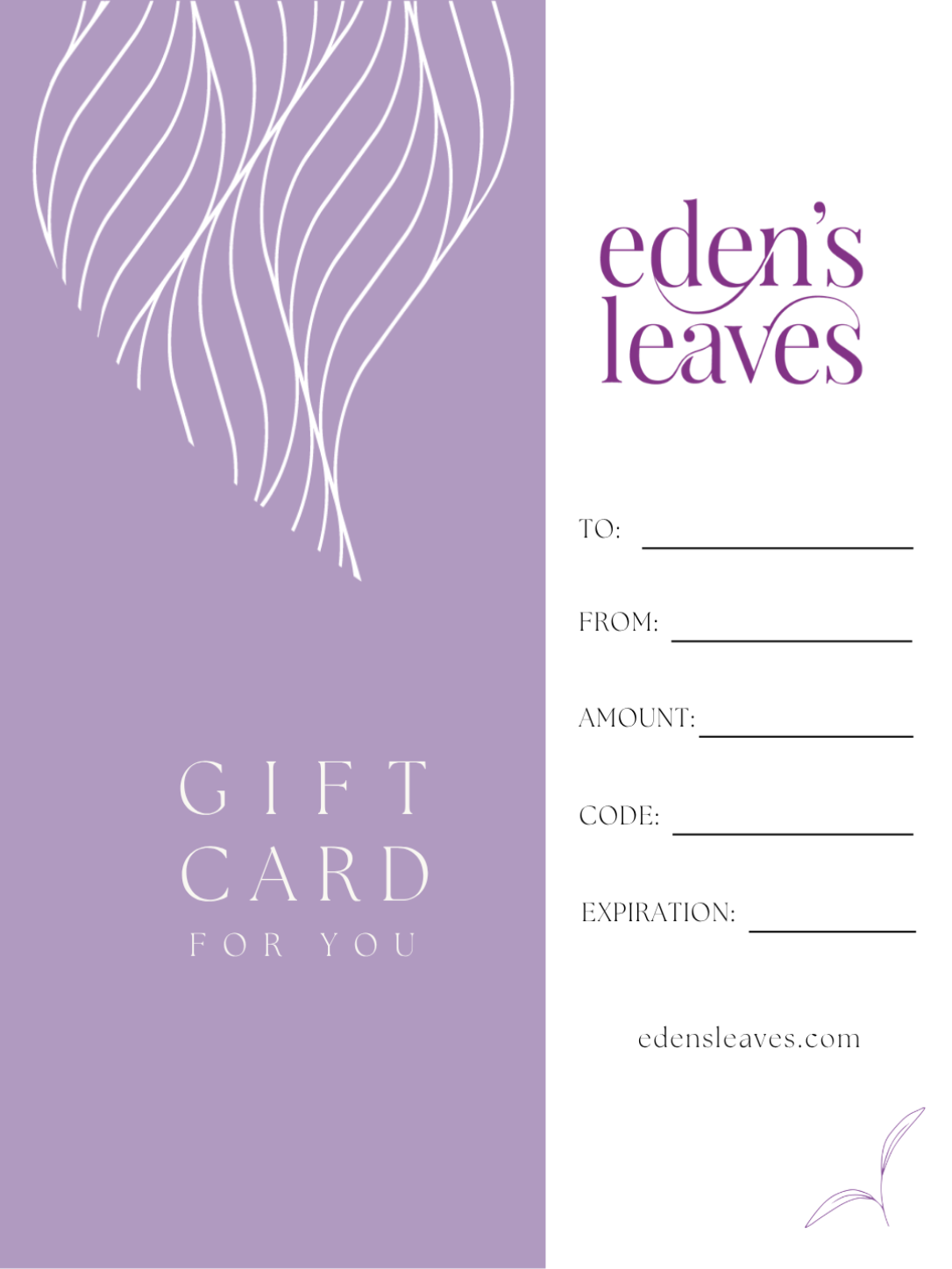 Eden's Leaves Gift Card
